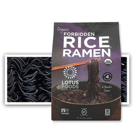 Lotus Foods Organic Rice Ramen Noodles Forbidden 10 oz Pack of 3