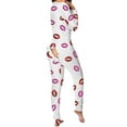 thumbnail image 2 of Womens Onesie Pajamas Sexy Butt Flap Pajamas Deep V Jumpsuit Bodycon Long Sleeve Rompers Sleepwear, 2 of 4
