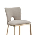 thumbnail image 5 of Modrest Burton Contemporary Beige & Brass Counter Stool (Set of 2), 5 of 5