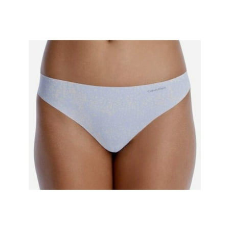 

CALVIN KLEIN Intimates Purple Invisible Floral Thong Underwear M