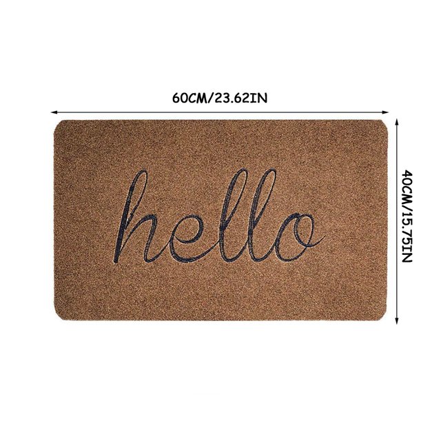 Leutsin One Pack Of Dark Dust-proof Hallo Mat For Bedroom House Bathroom PVC Door Mat