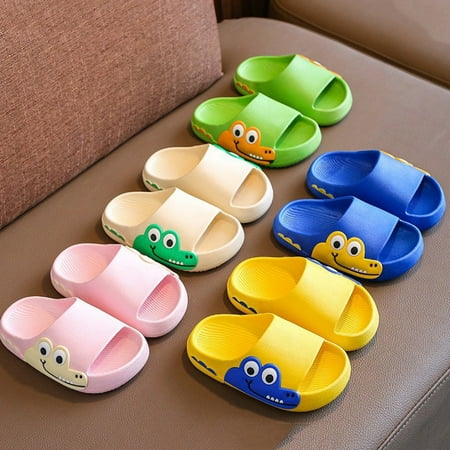 

nsendm Kids Summer Beach Outdoor Breathable Non Slip Soft Thick Bottom Slides Slippers Cartoon Cute Girls Slipper Size 13 Red 5.5 Years