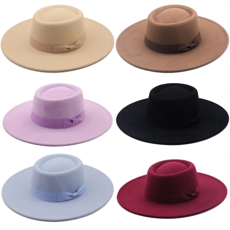 Fedora Flat Top Hat for Women 