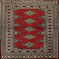 thumbnail image 1 of Ahgly Company Indoor Square Traditional Rose Purple Persian Area Rugs, 3' Square, 1 of 6