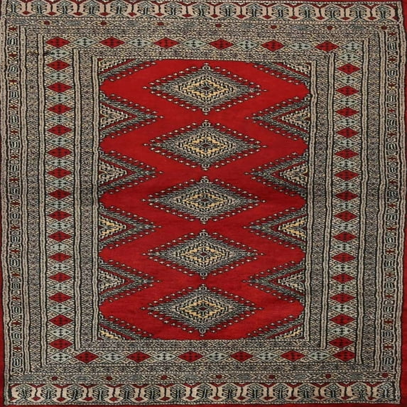 Ahgly Company Indoor Square Traditional Rose Purple Persian Area Rugs, 3' Square