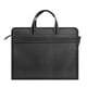 thumbnail image 2 of Maletín portátil de tela de gran capacidad - 38x30x8cm Bolsa de documentos de negocios para hombres, compartimentos múltiples, negro/gris/azul marino, 2 of 8
