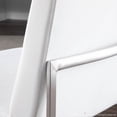 thumbnail image 3 of High Back Fuji Contemporary Dining Chair in Stainless Steel and White Velvet by LumiSource - Set of 2, 3 of 12