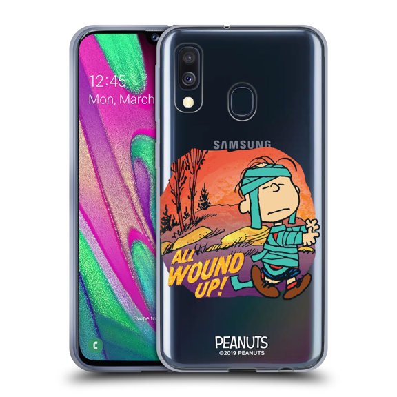 Head Case Designs Officially Licensed Peanuts Spooktacular Linus Mummy Soft Gel Case Compatible with Samsung Samsung Galaxy A40 (2019)
