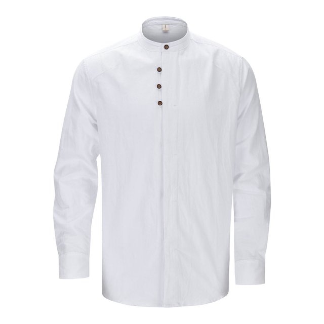 XDZJLR Mens T Shirts Fashion Solid Color Stand Long Sleeve Slim Fit Tee