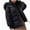 Black, variant on Women's Warm Coats Fashion Color Blocked With Long Sleeves And Zippered Pockets Black Winter Clothing Coat Outerwear (XL)