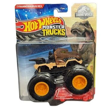 Mattel Hot Wheels Monster Truck & Car Jurassic World TYRANNOSAURUS REX & CRUSHED CAR [JDP82]