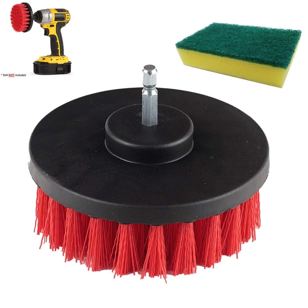 Fiudx Juego de Cepillos Limpiadores para Taladro, Cerdas de Nailon, Limpieza de Lechada y Azulejos, Cepillo para Bañera y Ducha, Kit de Cepillo Multiusos para Suelos, Limpieza de Baño y Alfombras, Ta
