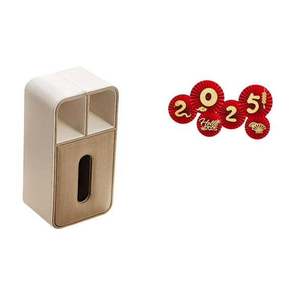 Funda rectangular multiusos para caja de pañuelos con adornos de de papel de año Nuevo chino para oficina y hogar, con diseño de escena de cel