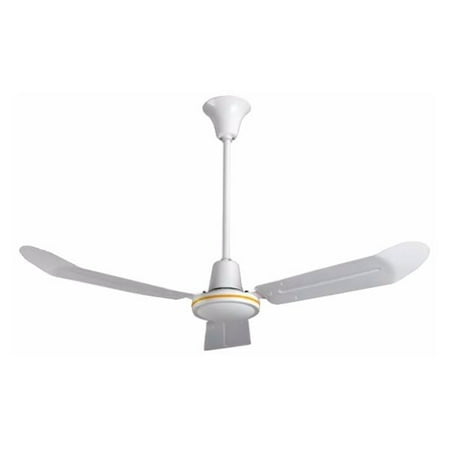 Airdistributor 48484 48 Industrial Ceiling Fan Forward Reverse White Curved Blade 120v Inda484l