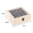 thumbnail image 4 of Caja de almacenamiento de aceites esenciales | Organizador de contiene 30 botellas de 5 mL, 10 mL y 15mL tamaños | Soporte de seguro Sunnimix soportes para estantes de aceites esenciales, 4 of 8