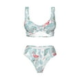 thumbnail image 4 of Daiia Tropical Flamingo Women's Bikini Set Two Piece Swimsuit High Waisted Bikini Adjustable Straps Bikini Perfect for Beach, Pool, and Summer Vacation-XX-Large, 4 of 9