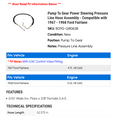 thumbnail image 2 of Pump To Gear Power Steering Pressure Line Hose Assembly - Compatible with 1967 - 1968 Ford Fairlane, 2 of 2