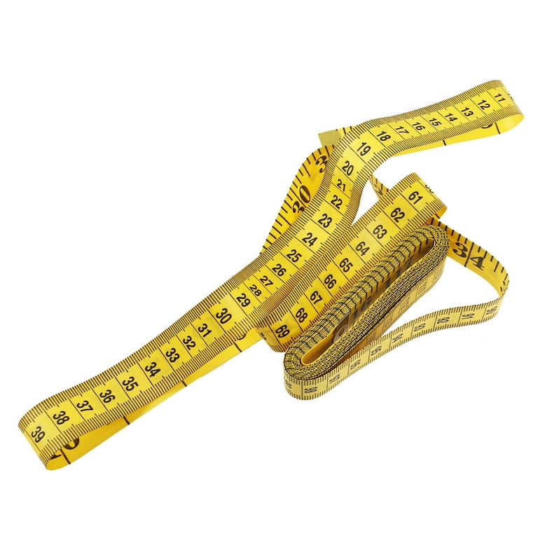 uxcell Cloth Tape Measure for Body 300cm 120 Inch Metric Inch Measuring  Tape Soft Dual Sided for Tailor Sewing Yellow