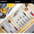 thumbnail image 3 of madesmart Premium Large Silverware Tray, 6 Compartment Flatware Organizer for Forks, Knives & Spoons, Non Slip, Soft Grip Lining, Durable Kitchen Drawer Organizer, Clear, 3 of 8