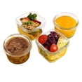 thumbnail image 3 of BR Recipiente de vidrio cuadrado de 150 ml con tapa azul - Caja portátil para conservación de snacks y alimentos para bebés, 3 of 4