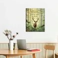 thumbnail image 2 of ONETECH Deer Decor wall art hunting canvas Pictures Forest Wall Decor Elk Canvas Prints Painting Framed Artwork for Bathroom living room Bedroom, 2 of 4