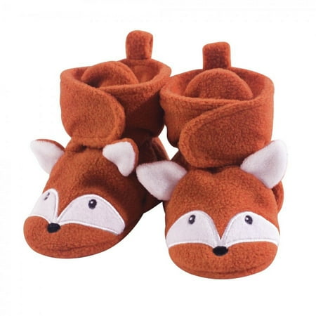 UPC: 0660168548266 | Hudson Baby Infant and Toddler Boy Cozy Fleece Booties  Orange Fox  0-6 Months
