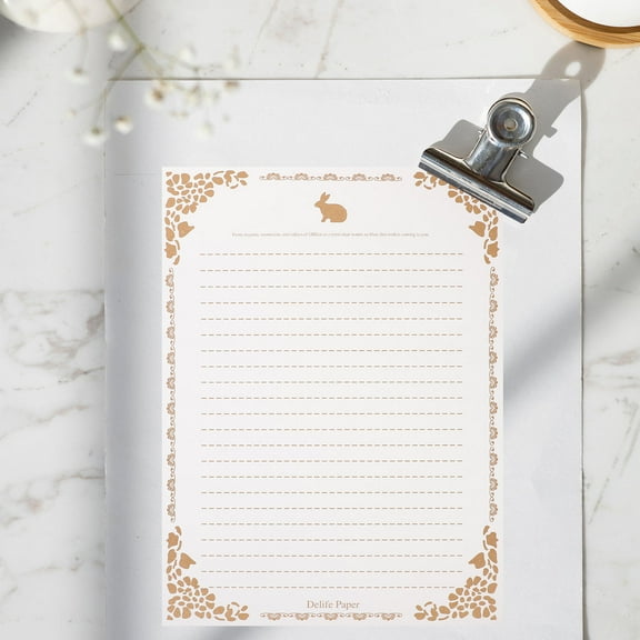 FRCOLOR  50 Sheets Stationary Paper Brown A4 Letter Lovers