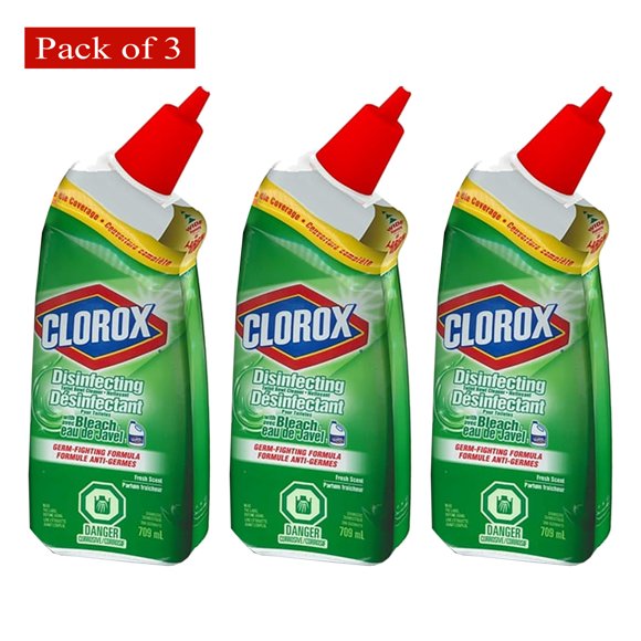 Clorox Toilet Bowel Disinfecting Cleaner, 3 Pack, 709mL