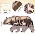 thumbnail image 2 of Decoración mural Honoson Forest Animal Wood Farmhouse Brown, 2 of 7