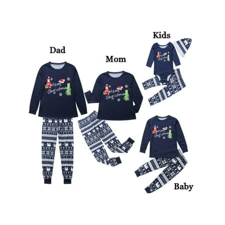 

Sunisery Christmas Matching Pajamas for Family PJs Set Dad Mom Kids Baby Xmas Soft Cotton Clothes Sleepwear