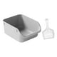 thumbnail image 1 of Contenedor de arena para gatos semicerrado con tapa abierta y antiadherente. gris, 1 of 9