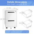 thumbnail image 2 of 25.4" Deep 2-Drawer Filing Cabinet, Mobile Steel Pedestal Vertical File Cabinet with Lock and 5 Wheels for Home Office, Round Edge, 2 of 10
