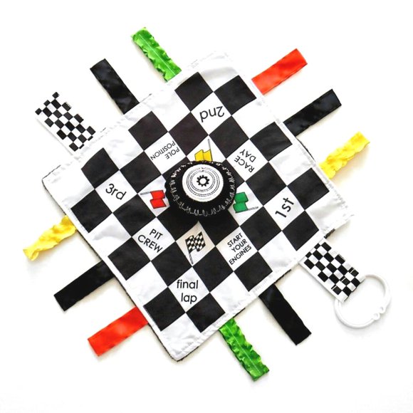 Manta de felpa sensorial Baby Jack & Co Racing Sports Lovey