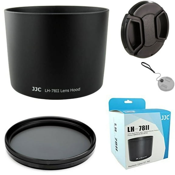 JJC LH-78II Lens Hood Shade for Canon EF 135mm f/2L USM EF 180mm f/3.5L Macro USM Lens Replaces ET-78II Filter and Cap