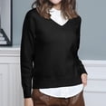 thumbnail image 2 of Sentmoon Womens Sweater Long Sleeve Oversized Sweaters for Women Solid Color Loose Stretchy and Flexible Women Tops Fall and Winter for Chilly Winter Mornings L, 2 of 4