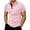 Pink, variant on MIXUE Polo Shirts For Men Summer Solid Color Lapel Button Down Short Sleeve Slim Fit Casual Daily-Wear,Gray,XXL