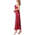 thumbnail image 6 of EFINNY Women's Nightdress Silk Lace Satin Nightgowns Long Chemise Sleepwear Sleeveless Full Slip Nightdress, 6 of 7