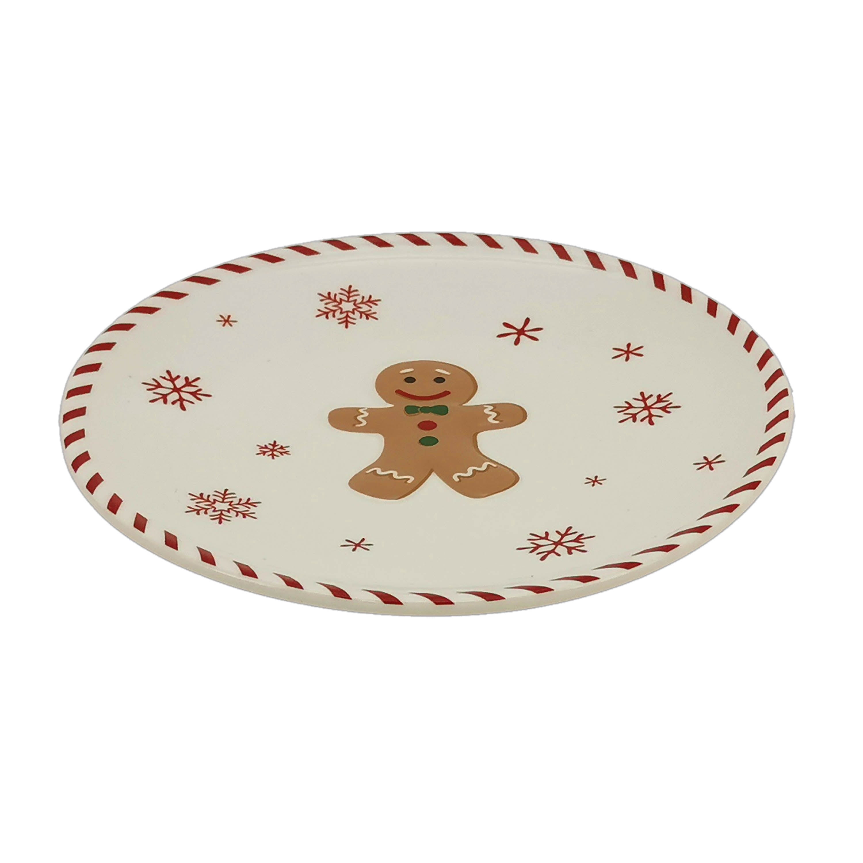 Holiday Time Multicolor Ceramic 4 Pack Icon Appetizer Plates