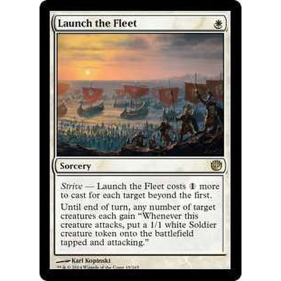 MtG Journey Into Nyx Rare Launch the Fleet (Foil) #15