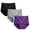 3PC Black Gray Purple, variant on 3PC Women Cotton Underwear High Waist Tummy Control Panties Ladies Panty Plus Size Briefs