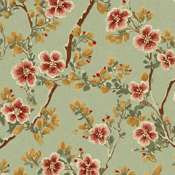 Cottagecore Peel and Stick Wallpaper 17.7in x 9.8ft Vintage Floral Pink Flowers Greenery Light Blue Contact Paper Vinyl Waterproof Self Adhesive Wall Paper for Bedroom Shelf Cabinet Renter Friendly