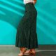 thumbnail image 2 of Pantalones acampanados con estampado de leopardo Pantalones vintage de moda transpirables y suaves para la piel para mujer para fiesta uso diario Verde XL, 2 of 7