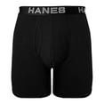 thumbnail image 2 of Boxer Hanes para hombre, Regular Algodón Elastano Negro 2 Piezas Talla G, 2 of 4