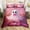 Pink, variant on Homewish Happy Halloween Themed Bedding,Plaid Pumpkin Ghost Pattern Duvet Cover Full,Black Reversible,3-Piece,1 Duvet Cover and 2 Pillowcases