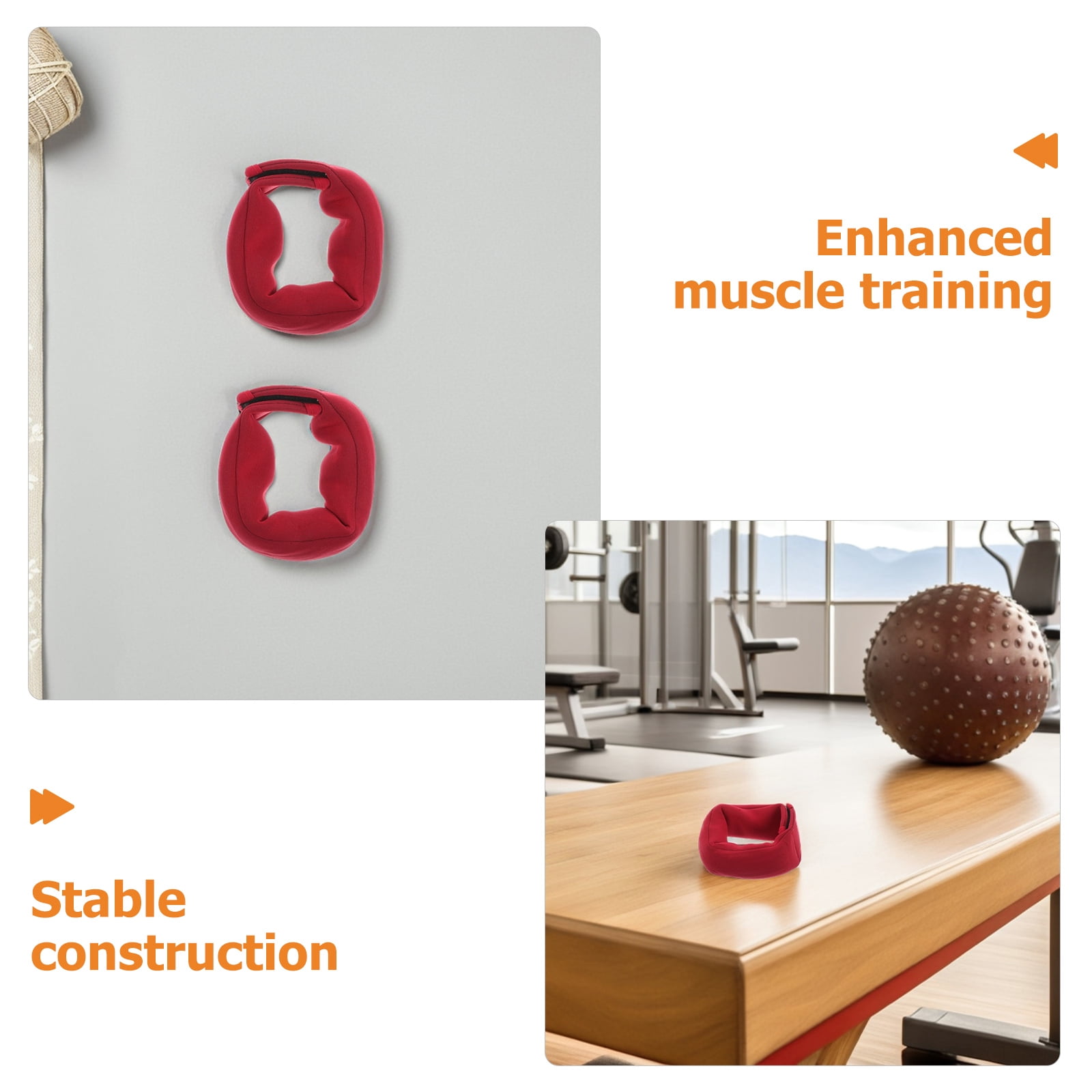 BESTYASH 2-Pack Adjustable Wrist and Ankle Weights in Red for High Intensity Fitness Workouts and Strength Training