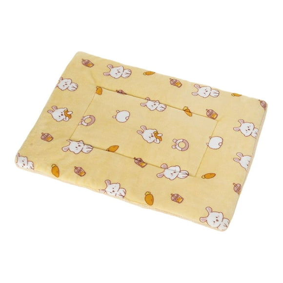 Cozy Bunny Print Pet Blanket Warm Sleeping Pad Cushion Bed Mat For Cats And Dogs Comfort