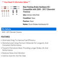 thumbnail image 2 of Rear Parking Brake Hardware Kit - Compatible with 2009 - 2017 Chevrolet Traverse - Dynamic Friction, 2 of 2