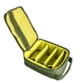 thumbnail image 1 of 23 x 14,6 x 10,8 (verde militar) Carrete de pesca Aparejos de pesca Bolsa de pesca impermeable Porta caña portátil Bolsa de almacenamiento con 3 divisores ajustables, 1 of 5