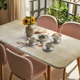 thumbnail image 3 of Brown Ombre Daisy Table Cloths for 4 Foot Rectangle Tables, Farmhouse Vintage Floral Botanical Patio Waterproof Elastic Fitted Tablecloths, Washable Rectangular Table Cover for Camping, 3 of 8