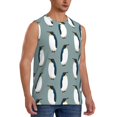 thumbnail image 2 of Bingfone Penguin Pattern Men's Tank Tops Workout Sleeveless Tee Shirts Running Beach Tanks for Men-X-Large, 2 of 7